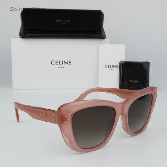 BRAND NEW Celine CL40199I 74K Peach Gradient Brown Butterfly Women Sunglasses - Picture 1 of 7